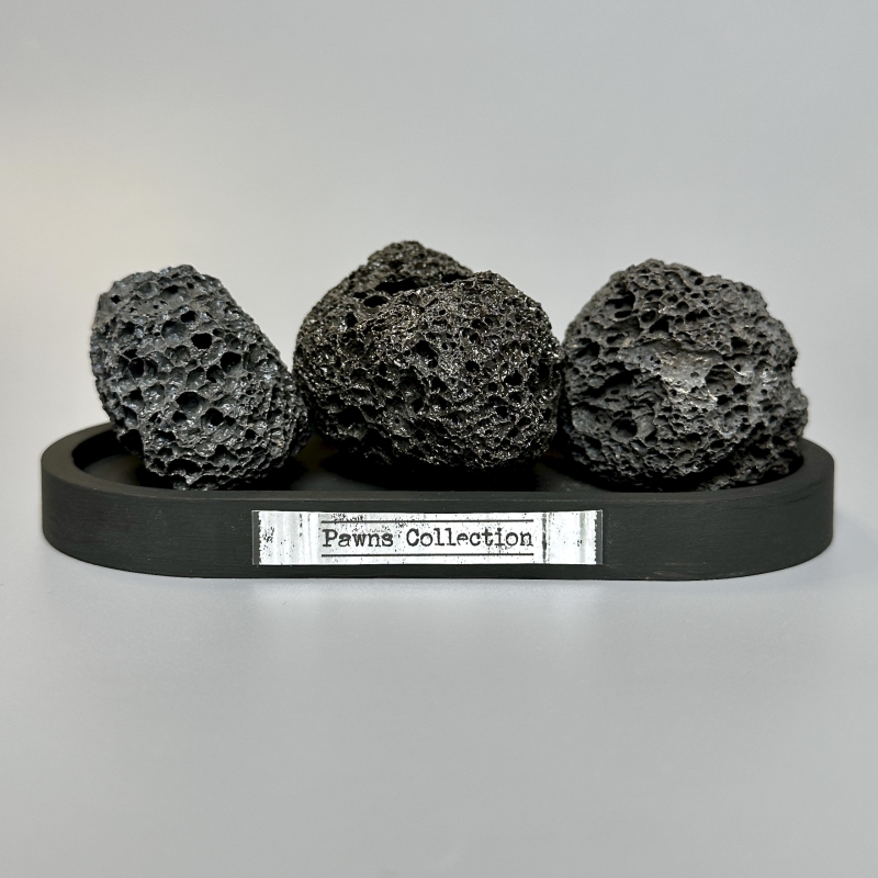 Диффузор вулканический Black Stone из камней с Тенерифе, Испания на подставке c парфюмом