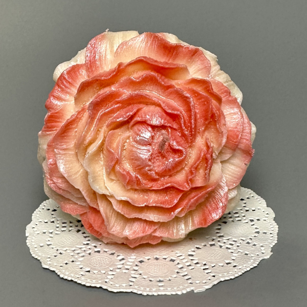 Свеча для украшения юбилейных тортов Rose Coral ручной работы 1 шт
