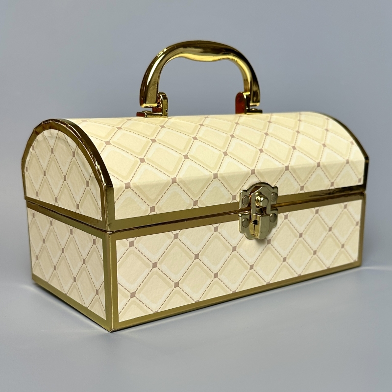 Парфюмерный подарочный сундук Chest Beige Medium 23*14 см ручной работы 1 шт