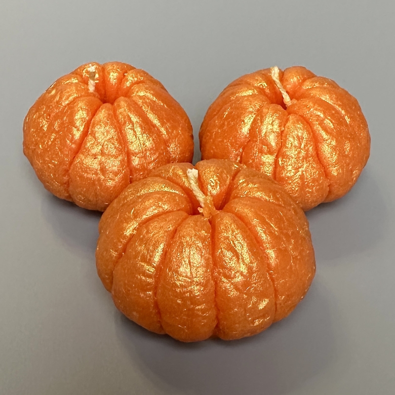 Новогодние и рождественские декоративные аромасвечи Rudolph's tangerines 3 шт (лимитированная серия)