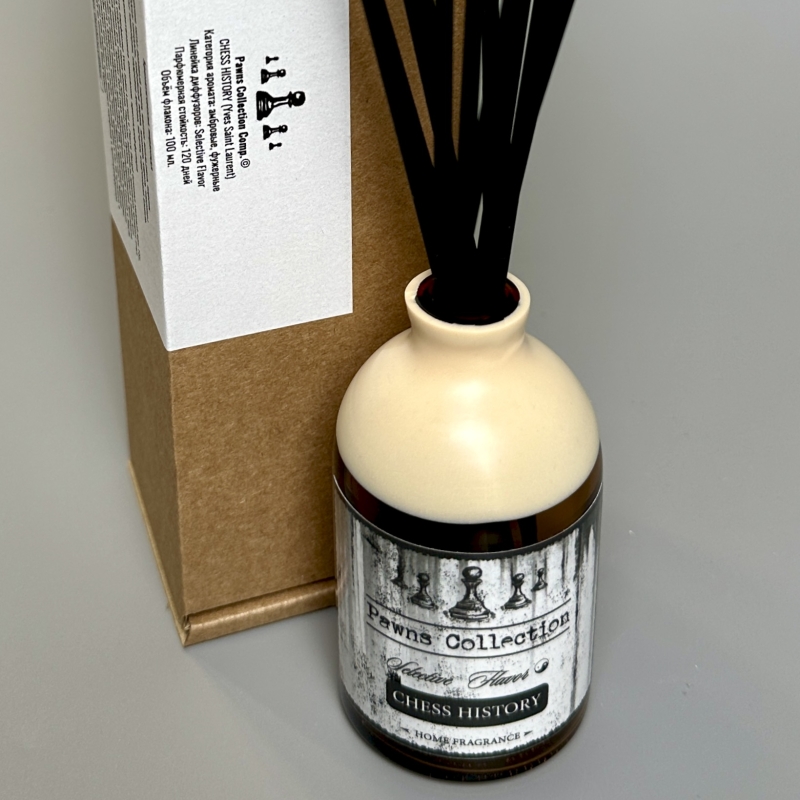 Аромадиффузор с палочками CHESS HISTORY 50 мл по мотивам парфюма Black Opium